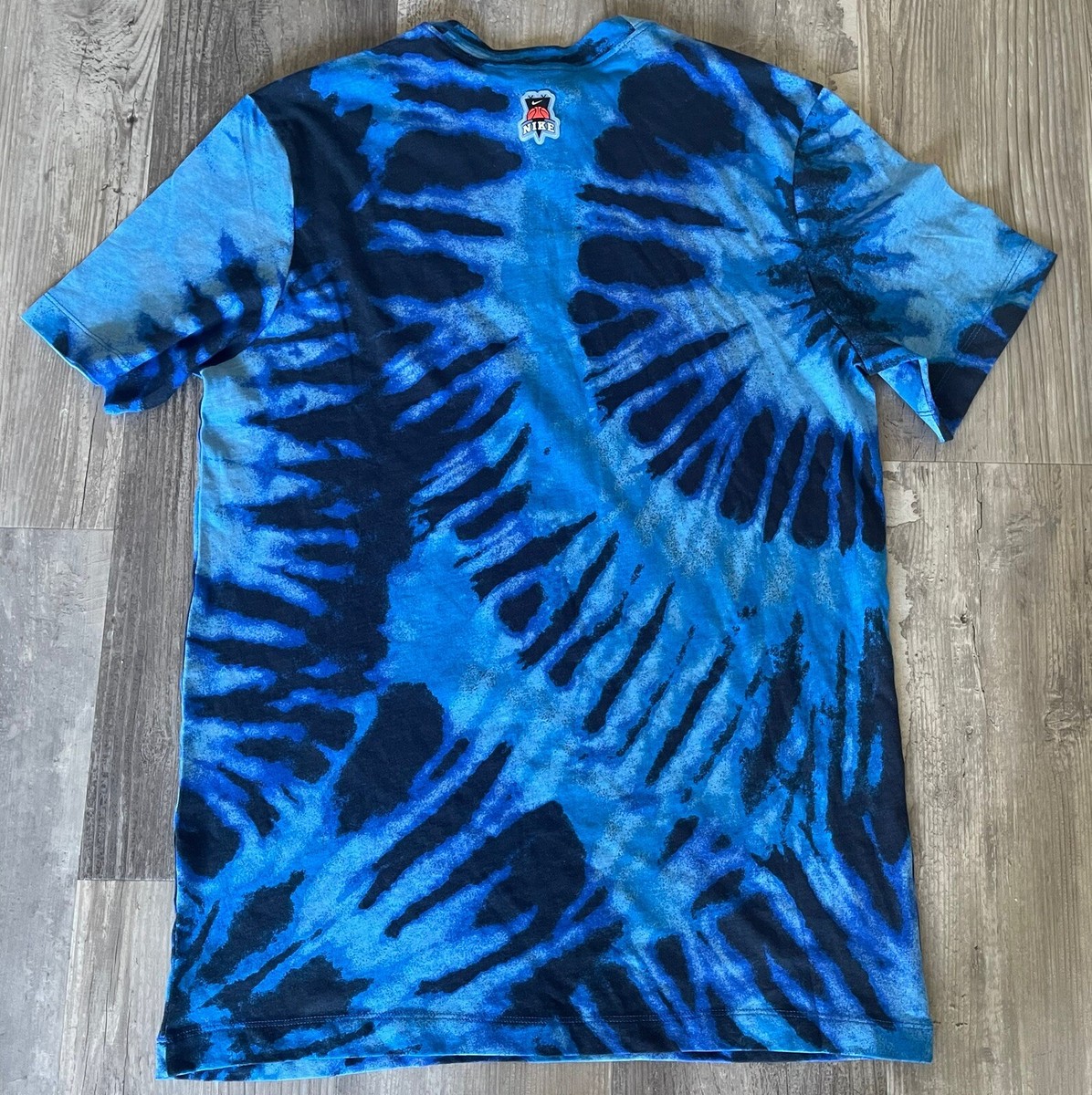 Nike Sportswear Tie Dye Skull Shirt Blue Black DR9763-480 Men's