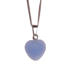 Lilac Hart Pendant - 18" Silver Plated Chain