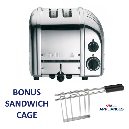 DUALIT TOASTER 2 SLICE POLISHED NEWGEN DU02PNG 27060 WITH 5 YR WTY IN