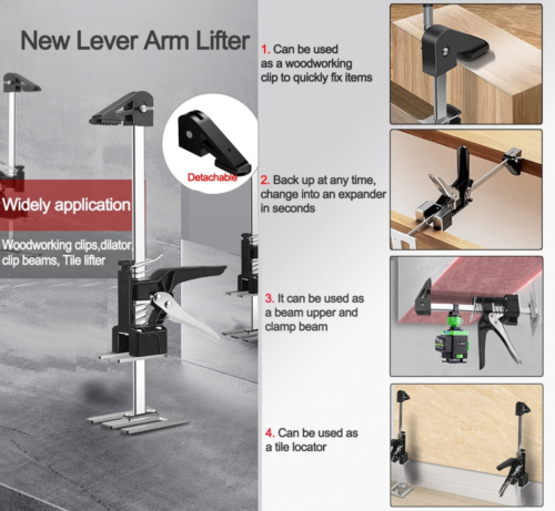 2X Lever Arm Lifter Labor Saving Arm Jack Hand Jack Lift Furniture Tool Support - Picture 18 of 23