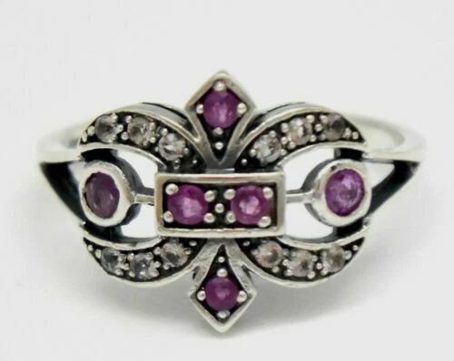 Bagues avec pierre précieuse en argent sterling rubis