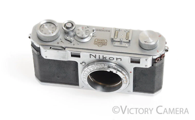 Nikon M Red Synched Chrome 35mm Rangefinder Camera Body -Read- [AS