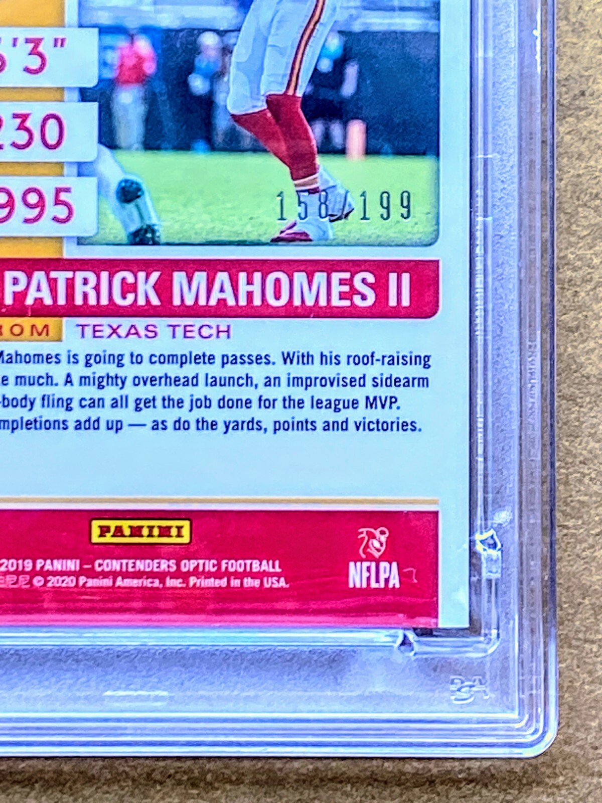 2019 Contenders Optic Red PATRICK MaHOMES #35 PSA 10, SB LIV, LVII, LVIII MVP! view 5