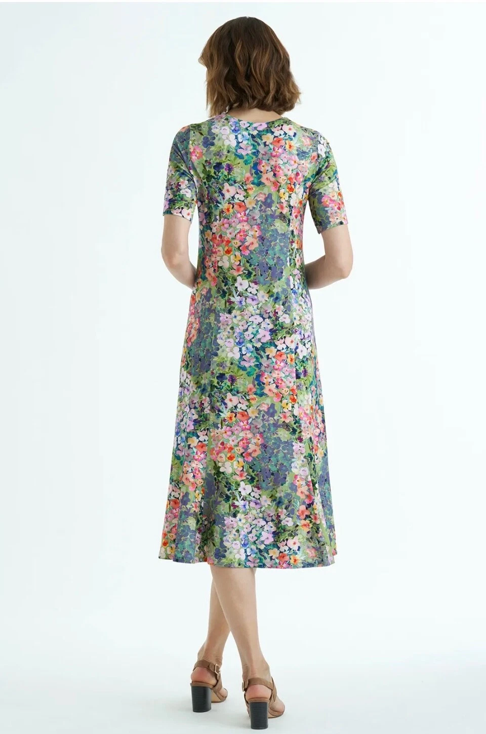 UNDERCOVER ABITO IN JERSEY ESTIVO DAVID NIEPER SEGRETO GIARDINO FLOREALE NUOVO CON ETICHETTE UK 22