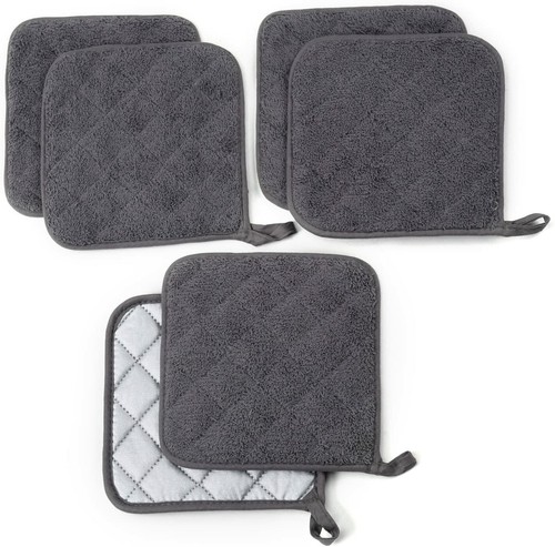 6er-Pack Topfträger Baumwolle Küche Alltag Basic Frottee Hitzebeständig Topfhalter - Bild 19 von 32