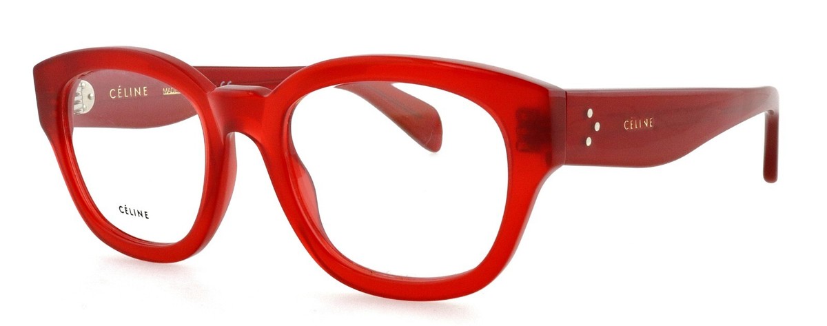 New CELINE CL50006I 066 51mm Thick Red Translucent