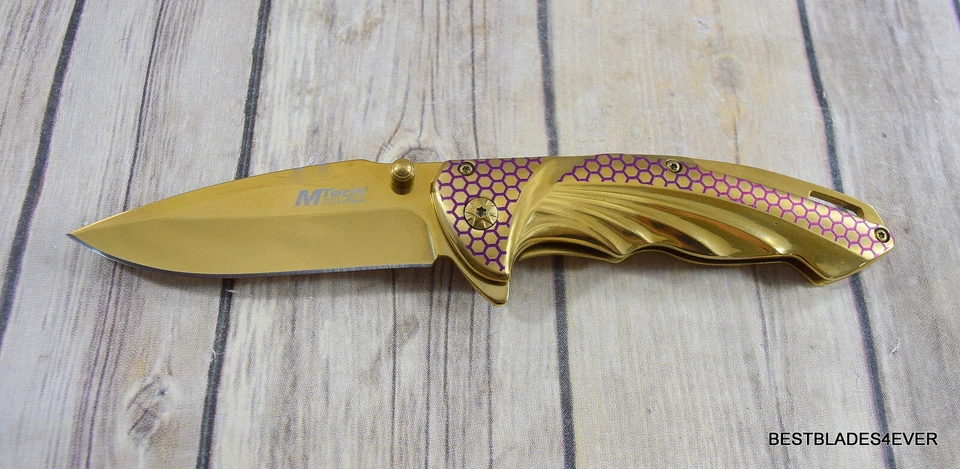 NAVAJA PLEGABLE DE BOLSILLO ASISTIDA POR RESORTE MTECH 8" CON CLIP DE BOLSILLO HOJA DE ACERO 3CR13 Foto 3 de 4