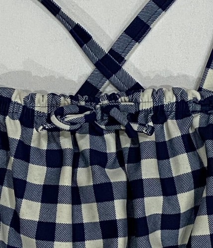 Baby GAP Girls One-Piece Navy/White Gingham Swimsuit Bathing Suit Sz 5 - Picture 3 of 6