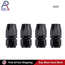 4Pcs Straight AN6 -6AN Swivel Hose End Fitting Adaptor For CPE Fuel Line Hose