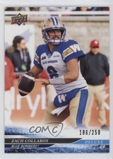 2025 Upper Deck CFL Deluxe 186/250 Zach Collaros #6 16vq