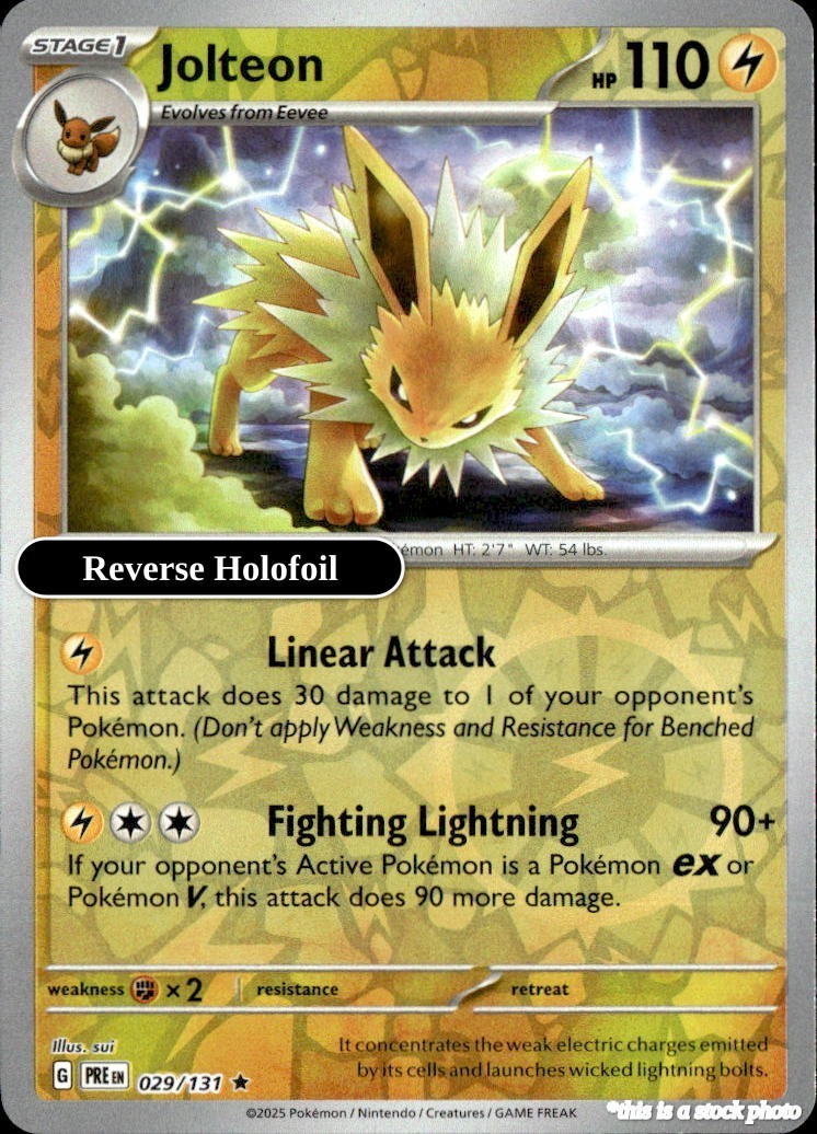 Jolteon PRE 029/131 Pokémon Rare Reverse Holofoil NM