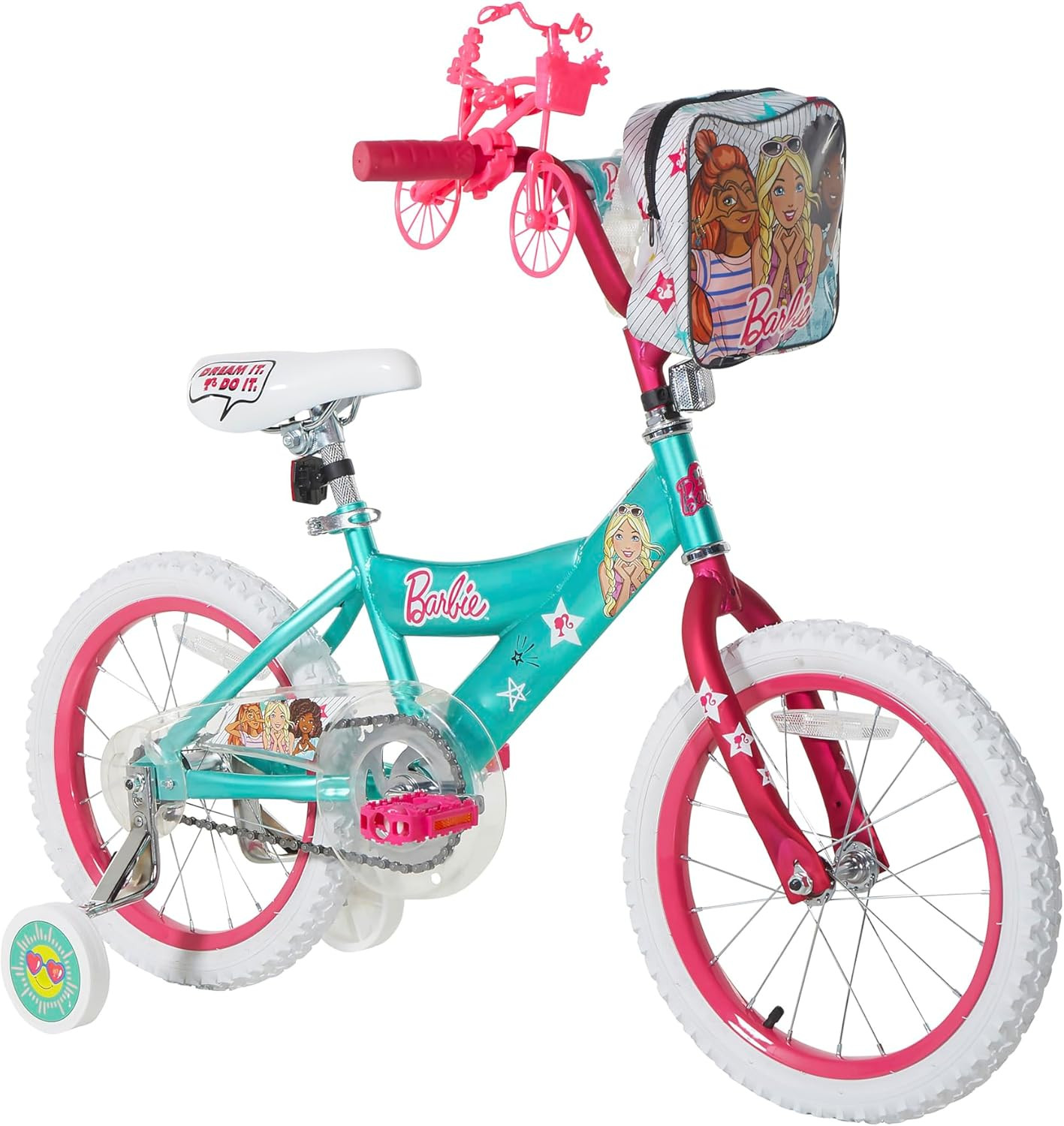 Dynacraft Barbie 16-Inch Girls' Bike for Kids Ages 5-7 Years