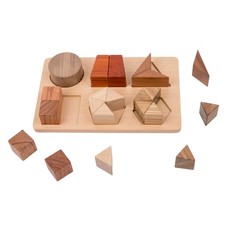 Montessori Wooden Fraction Puzzle Toy for Age 2 3, Math Manipulatives for 3 ...