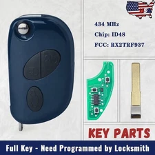 Flip Remote Key Fob for Maserati GranTurismo Quattroporte 2005 - 2019 RX2TRF937
