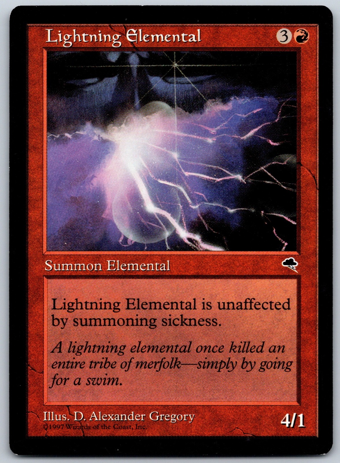 Lightning Elemental Tempest 186 MTG LP Vintage Magic The Gathering TCG