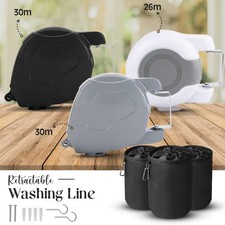 12-30m Retractable Washing Line Wall Mounted Heavy Duty Clothes Dryer Extendable