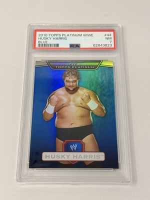 #ad 2010 TOPPS PLATINUM WWE BLUE #44 HUSKY HARRIS 199 PSA 7 AKA Bray Wyatt $80.00