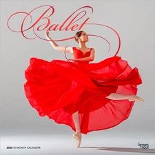 Ballet | 2026 12x24" (Hanging) Monthly Square Wall Calendar | Plastic-Free