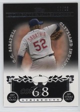 2008 Moments & Milestones Black 17/25 CC Sabathia (2007 AL Cy Young 209 Ks) 0o5y