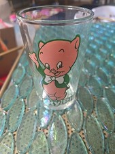Porky Pig 1976 Warner Bros Jelly Jar Glass
