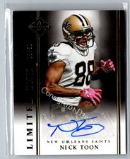 2014 Panini Limited #LI-NT Nick Toon INK Autographs #/50