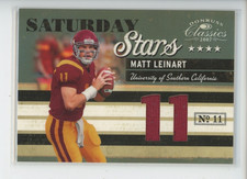 MATT LEINART PATCH /11 2007 DONRUSS CLASSICS SATURDAY STARS JERSEY # 1/1   USC
