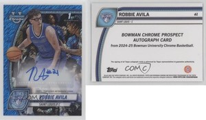 2024-25 Bowman U Chrome Blue Shimmer Refractor Auto /35 Robbie Avila #61 Auto