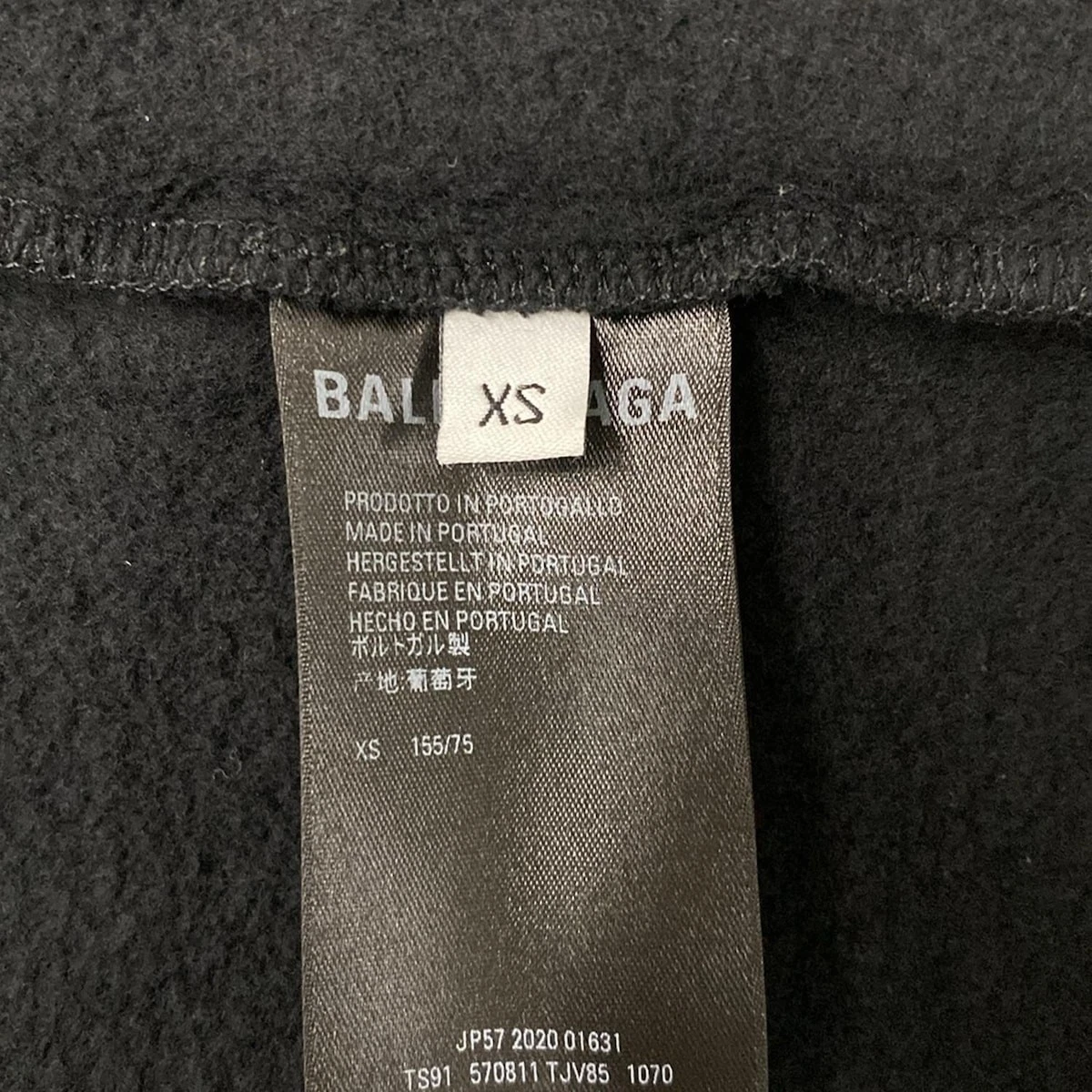 Felpa con cappuccio uomo nera originale BALENCIAGA 570811