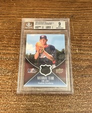 2009 UPPER DECK USA NATIONAL TEAM JERSEYS #SS STEPHEN STRASBURG BECKETT GRADED 9