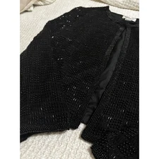 Hand Beaded Silk Jacket Women’s M Luxury Whimsigoth Fairygrunge NYE