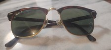 Ray-Ban Sunglasses RB3016 Clubmaster Tortoise Frame Green Lenses
