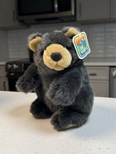 NWT Wild wonders by northern gifts vintage plush black bear 8"