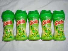 Set of 5 Gain Fireworks In-Wash Scent Booster Beads Original 5 oz Bottles - NEW