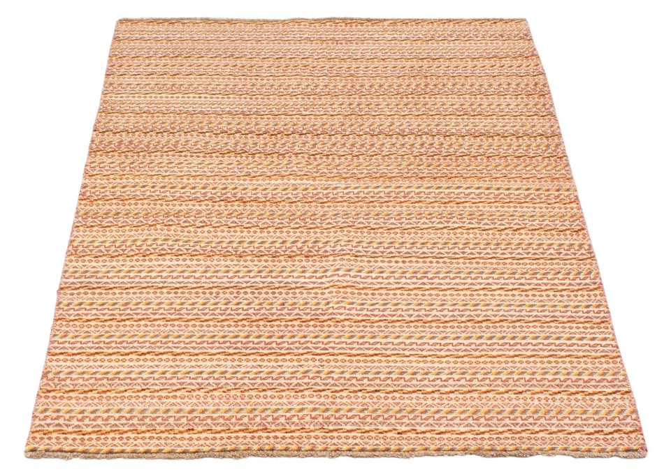 4英尺5英寸x6英尺7英寸手工打结小地毯传统东方羊毛地毯 — 第 3/4 张图片