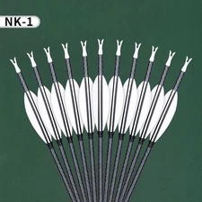 33" 12PCS 3K Carbon Speed Shooting Arrows Turkey Feather for Hunting Competition