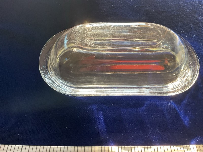 Plain Glass Domed Butter Dish 
