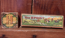 Antique FR Hotz Vintage Harmonica Box, Happy Harmonica, & Litho Toy Block AAFA