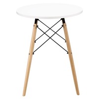 Skandinavischer Runder Esstisch Weiß Jumi 60 Cm