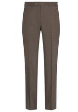 NWT $990 Zegna Dark Taupe Oasi Lino Trousers,...