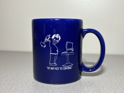 Vintage  Hit Any Key  Computer Systems 6-5000 Customer Support Coffee Tea Mug