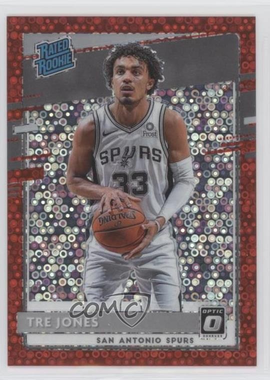 2020 Panini Donruss Optic Rated Rookie Fast Break Red Prizm 52/85 Tre Jones 02ia