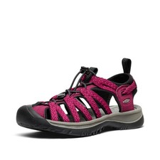 KEEN Women's Whisper Closed Toe Sport Sandals, Beaujolais/Black, 10 