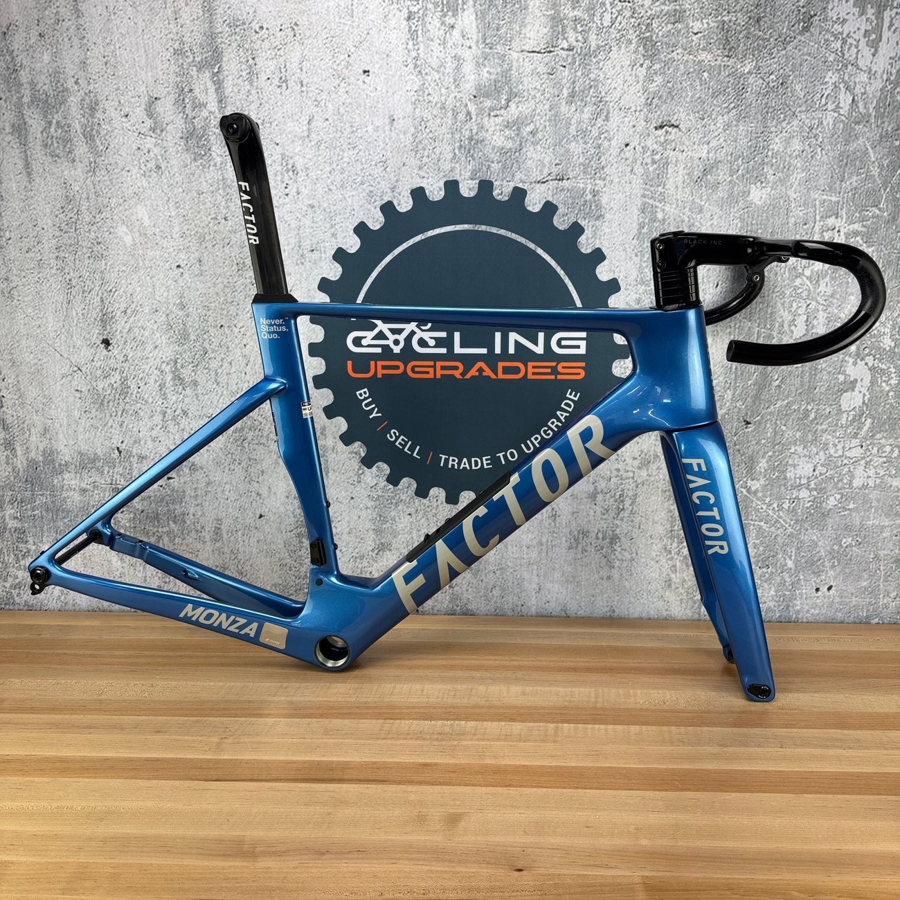 Ridden Once! 2026 Factor Monza Solar Blue 54cm Carbon Disc Frameset 700c 2642g