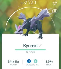 SHINY KYUREM Pok mon Go REGISTERED 20K or 30 Day Trade