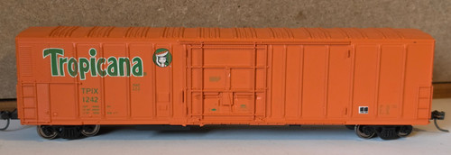 Tropicana Orange Juice Boxcar aislado TRIX 1242 Athearn rueda de metal Kadee HO | Condition: Used