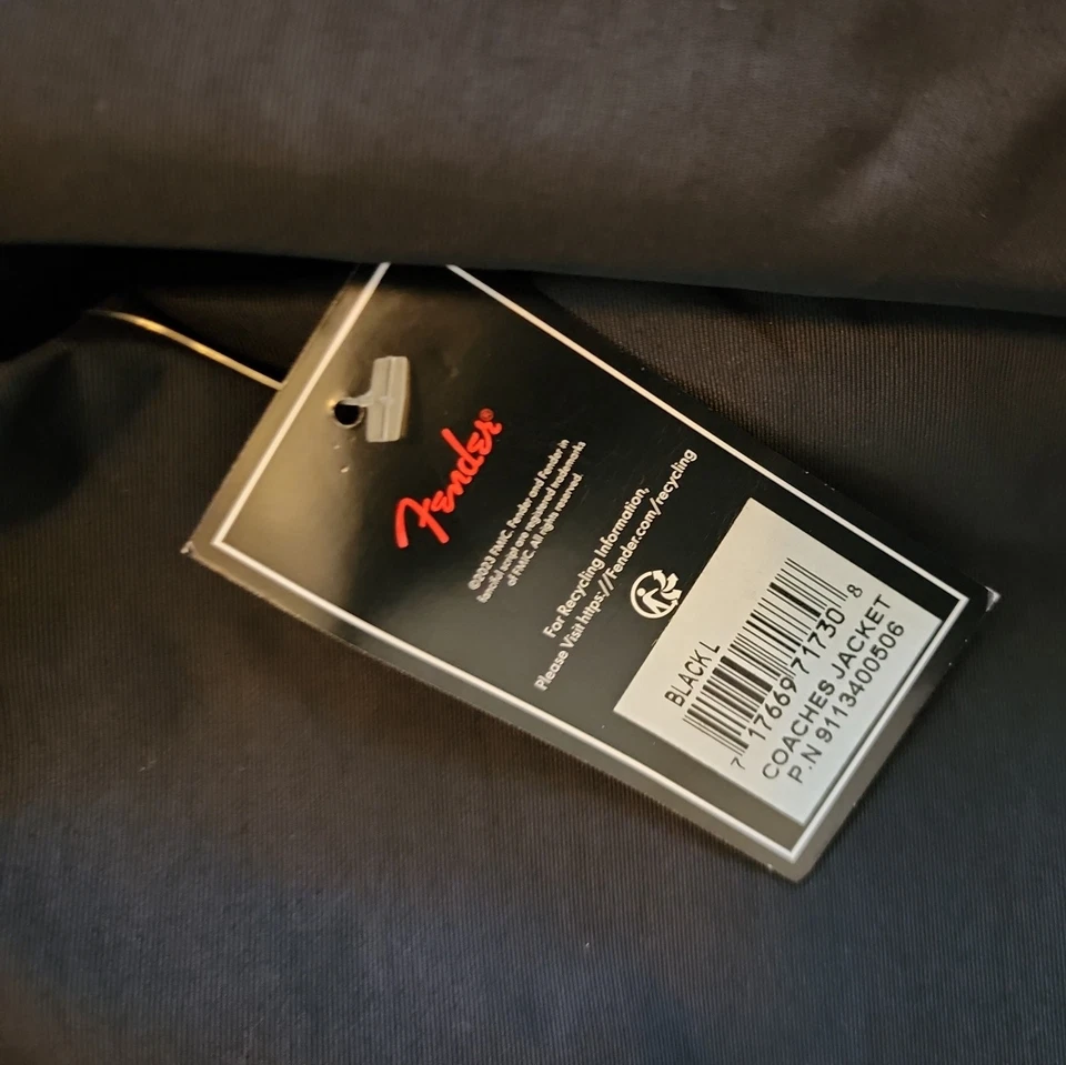 Fender Windbreaker (L) coach's jacket  Black - Image 4 of 4