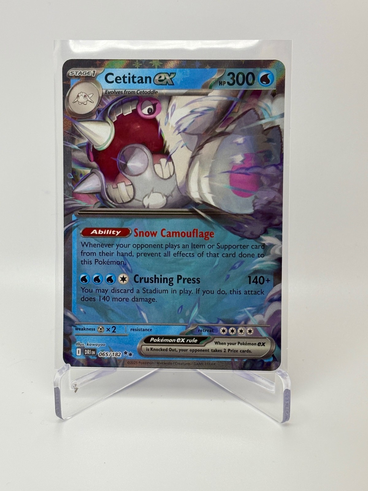 Cetitan Ex 65/182 Pokémon TCG S&V Destined Rivals Double Rare