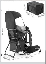 besrey Baby Backpack Carrier,Toddler Hiking Backpack with Safety 3-Height Seat