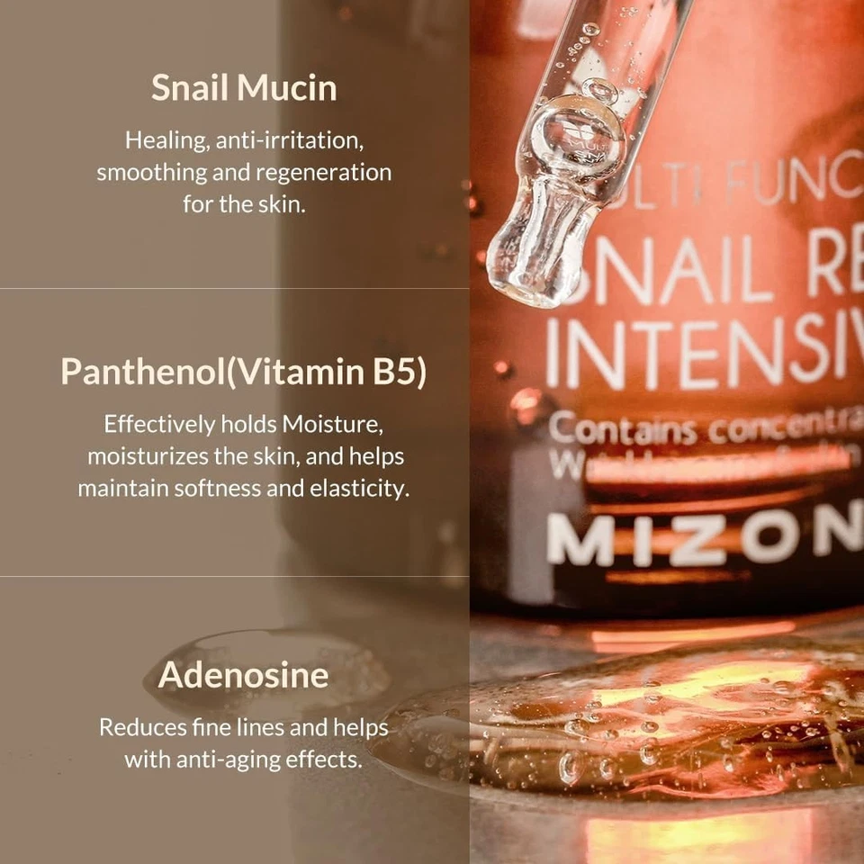Mizon Snail Repair Intensive Ampoule 30ml – 80% Snail Mucin Serum - Image 4 of 4