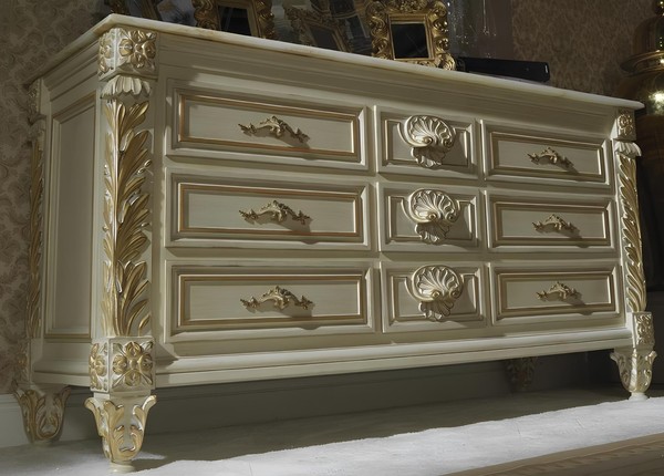 Kommode Wohnzimmer Kommoden Schubladen Holz Sideboard Schrank SchräNke Massiv-image